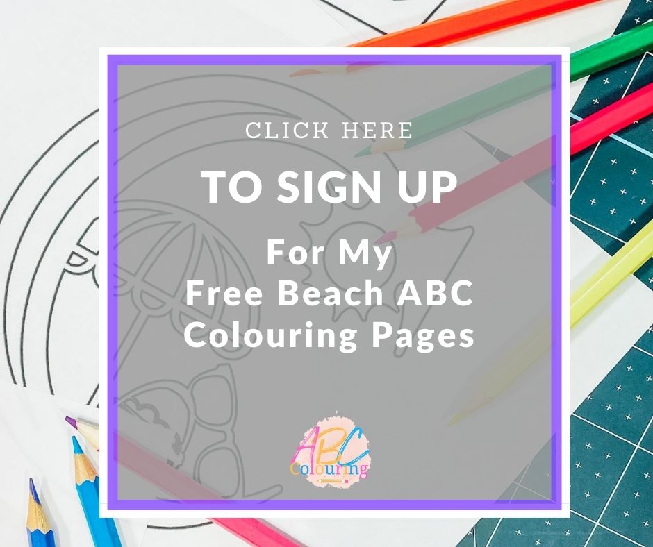 Free Beach ABC Colouring alphabet and numbers