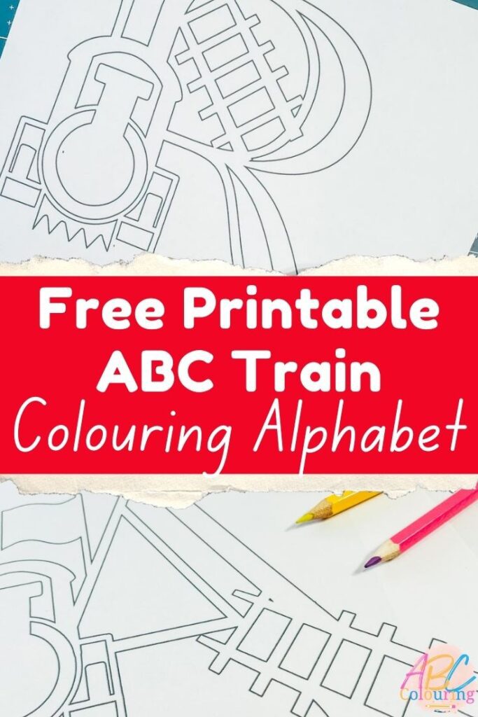 Free Printable ABC Train Alphabet and numbers for colouring and maths games