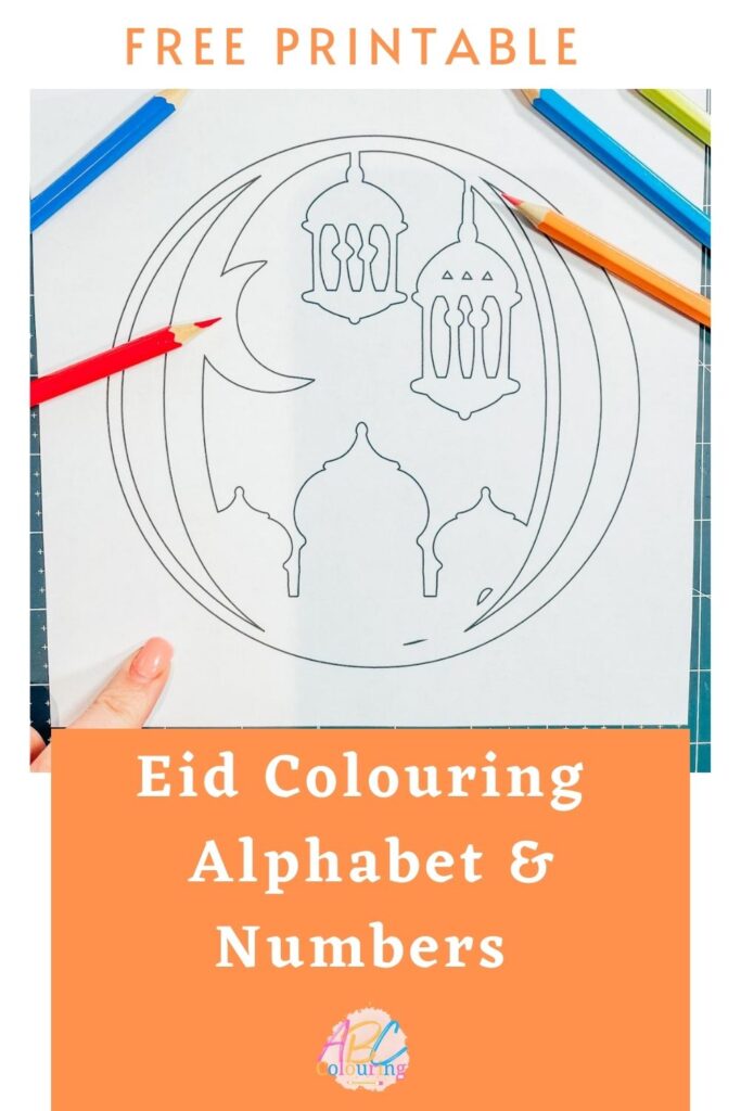Free Printable Eid Abc Colouring Alphabet and Numbers