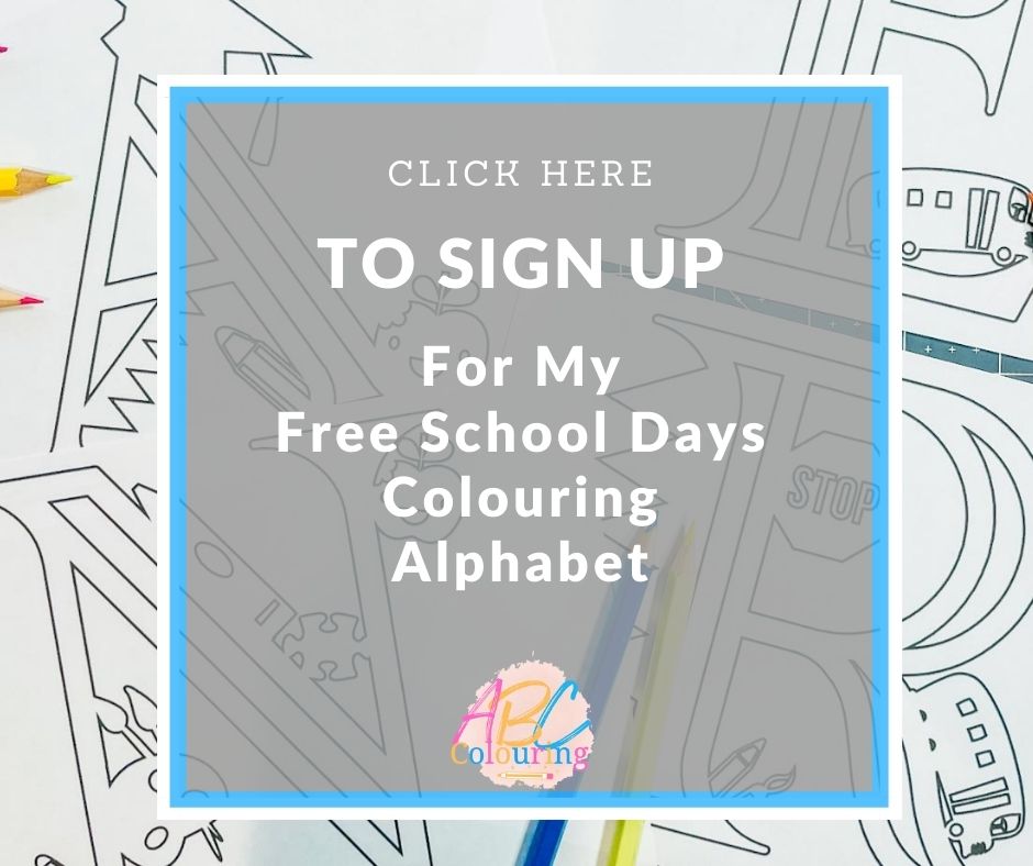 Free School Days Colouring ABC pages