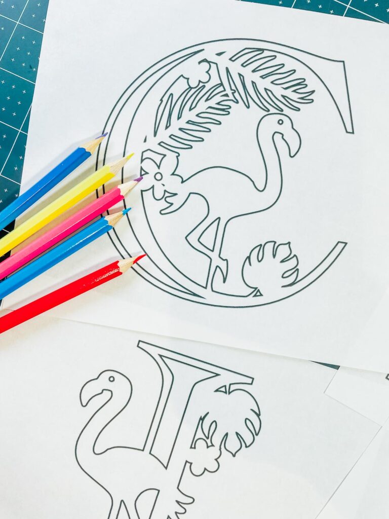 Free Flamingo colouring printables for home learning