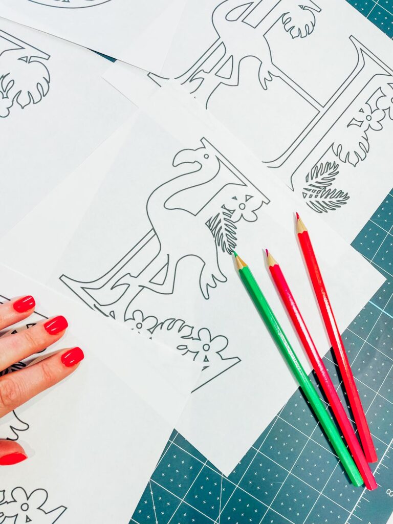 Free colouring Flamingo  printable pages for home learning