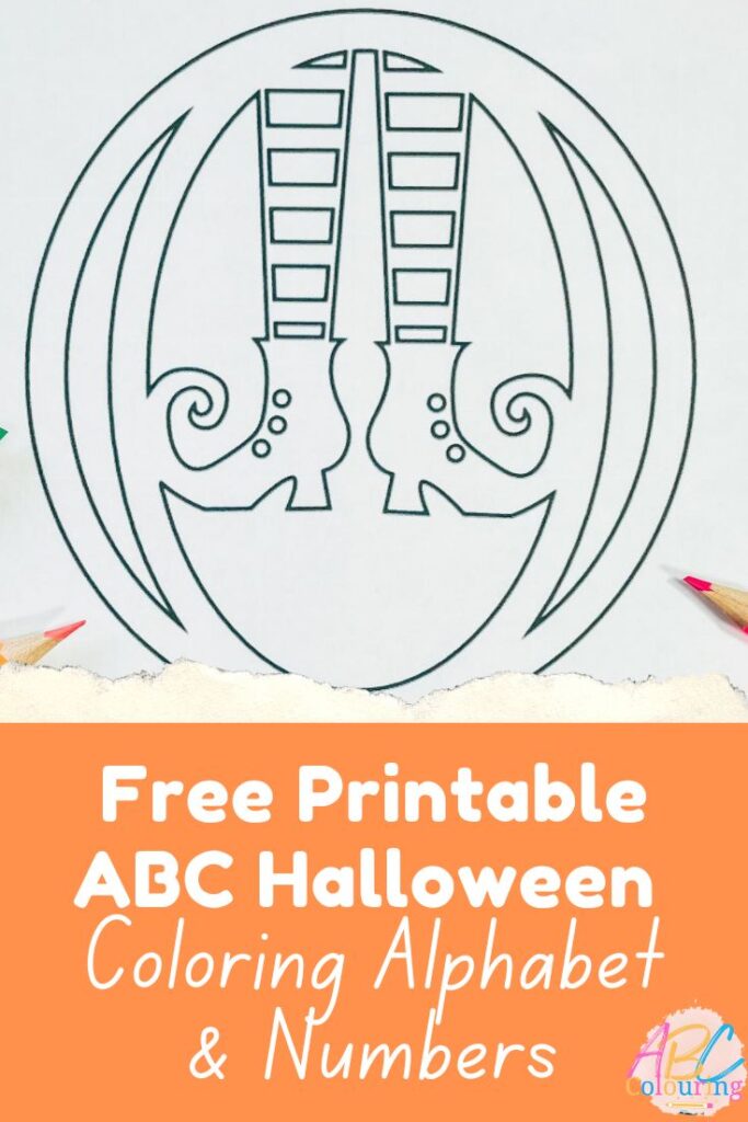 Free Printable ABC Halloween Alphabet and numbers for colouring and maths games