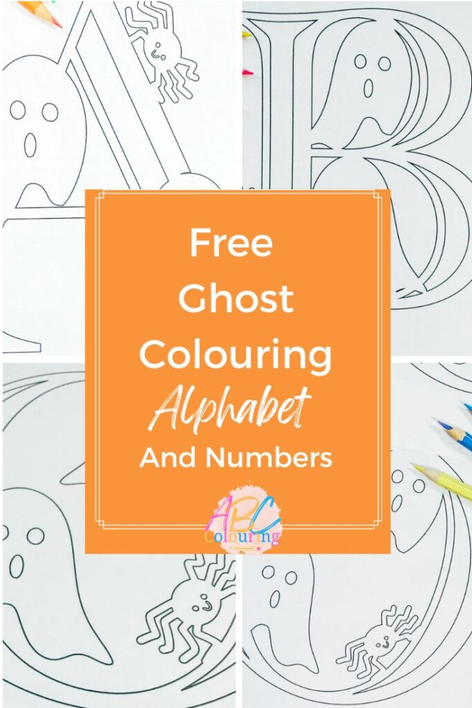 Free Ghost Colouring Pages Letters And Numbers