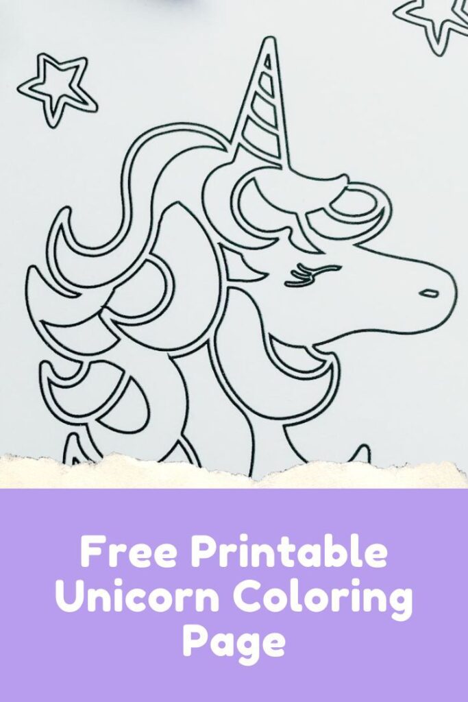 Magical Unicorn Coloring Page PDF and Print (Free Coloring Pages