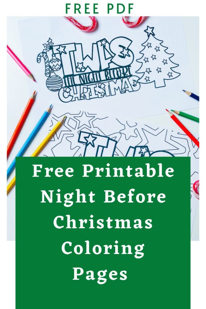 night before christmas coloring pages