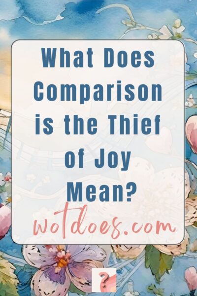 What Does Comparison is the Thief of Joy Mean