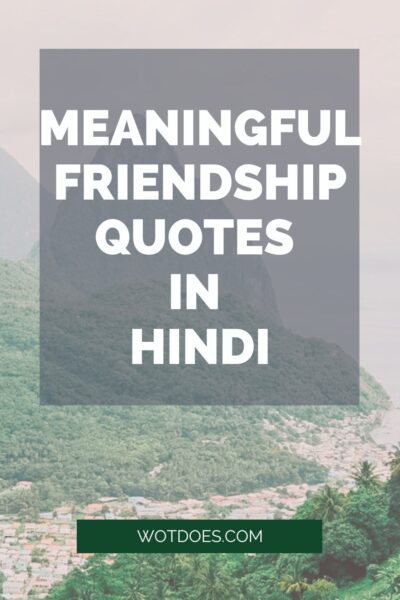 Meaningful Friendship Quotes In Hindi