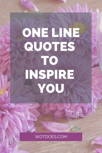 One Line Quotes To Inspire you